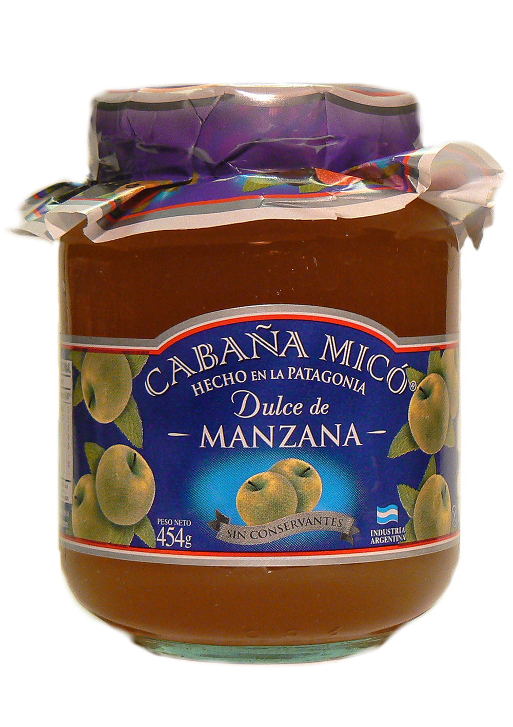 mermelada de manzana 454g cabaña mico