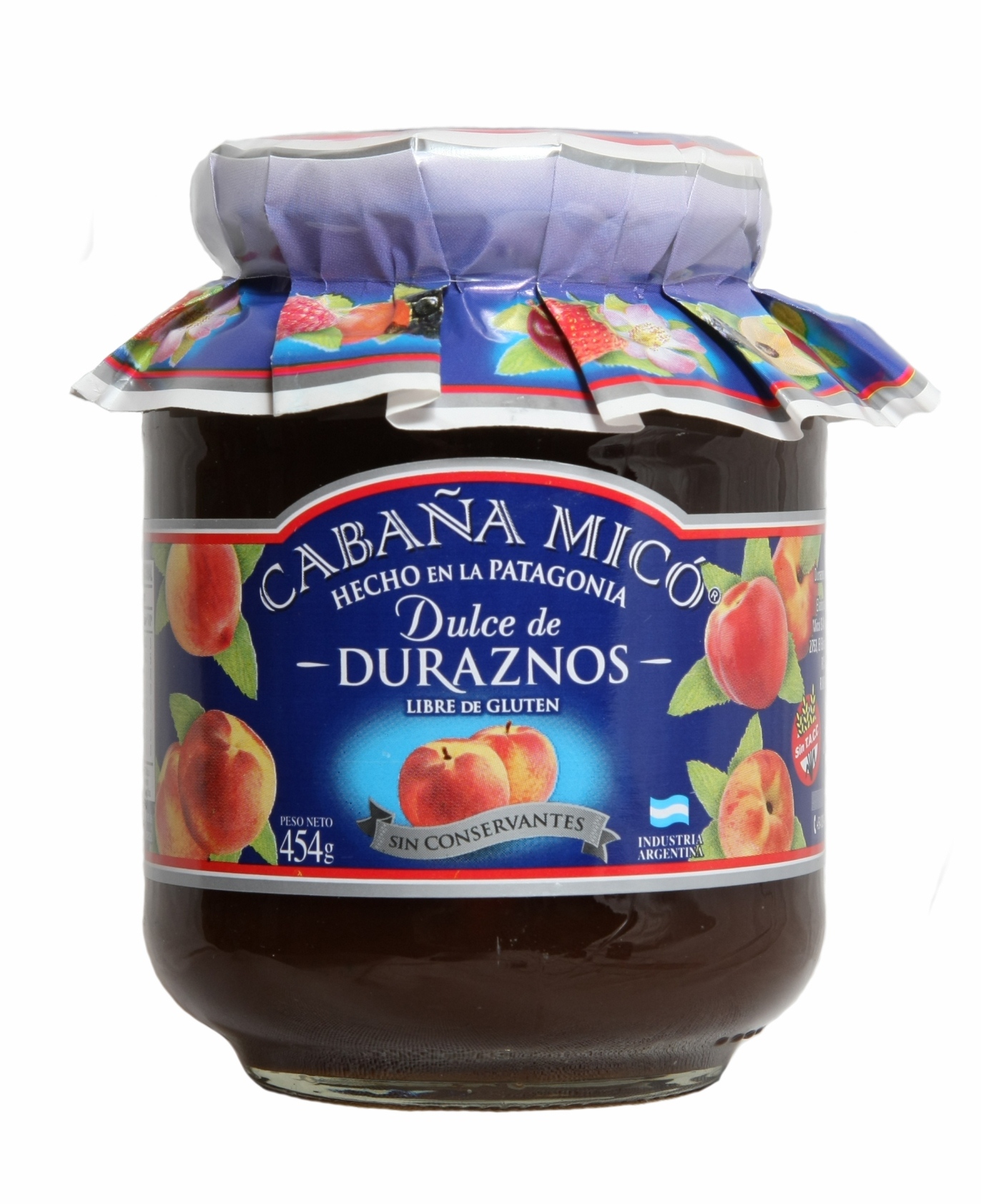 mermelada de durazno 454g cabaña mico