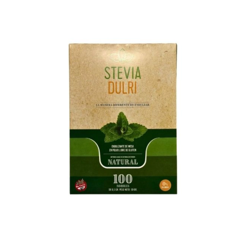DULRI Stevia edulcorante natural 100 sobres