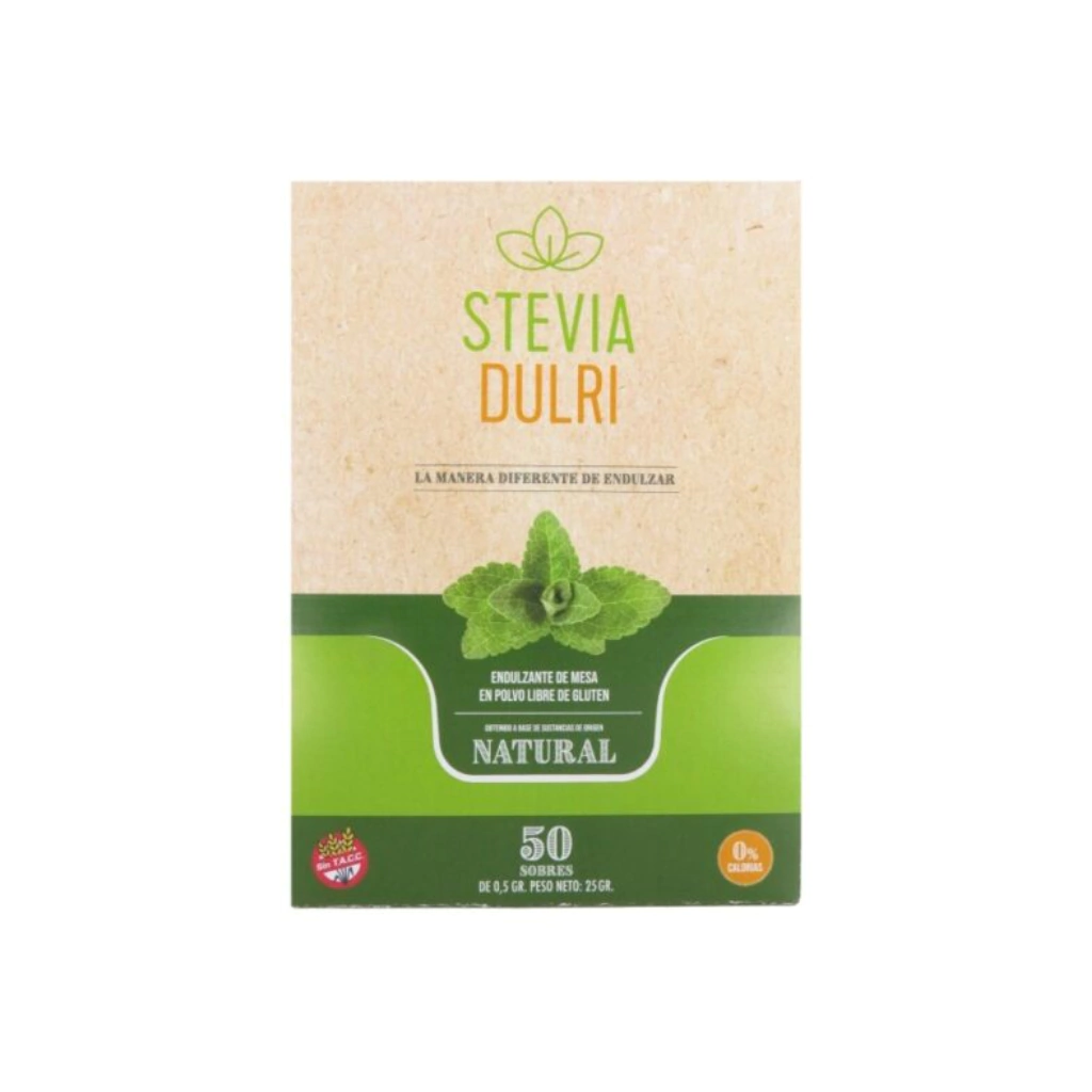 DULRI Stevia edulcorante natural 50 sobres