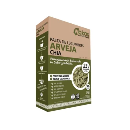 WAKAS Fideos de arveja y chía sin TACC 250 gr